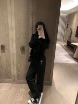 超話題! クロムハーツ 激安偽物 クロワッサンクロワッサンレザーロゴカジュアルモコモコニットパンツ