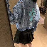 日本未入荷 クロムハーツ 偽物通販 破れ水洗蝋染十字架セーター