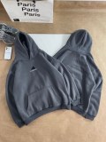 入手困難 アディダス Balenciaga連名Adidasアディダス高級グレー刺繍アルファベット加絨毯連帽衛衣