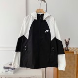 ★超人気 ナイキ n級品 キャップ付きバイカラージャケット2色