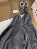 入手困難 アディダス Balenciaga連名Adidasアディダス高級グレー刺繍アルファベット加絨毯連帽衛衣
