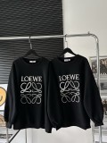 【限定】ロエベ  偽物通販 加絨毯突色刺繍ロゴ厚手丸首衛衣