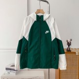 ★超人気 ナイキ n級品 キャップ付きバイカラージャケット2色
