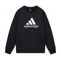 【話題商品！】 アディダス コピー BALENCIAGA連名Adidasアディダス刺繍LOGO丸首衛衣2色