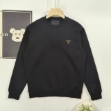一目惚れ♪ プラダ コピー 新型重工業三角標立体ロゴカジュアル丸首衛衣2色