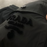 使い勝手良し プラダ 偽物通販 新作厚手ギャザーアルファベット刺繍パンツカジュアル