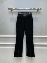 高品質 プラダ スーパーコピー 24 SS春先の新作アルファベットリボンルーズウエスト開叉パンツ