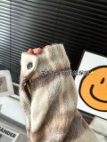 【限定】ロエベ コピーおすすめ 冬のレザーカシミアツイード厚手コート