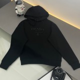 高品質 プラダ n級品 新シーズン立体刺繍エアリーコットン連帽パーカー