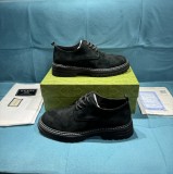 高品質 グッチ 偽物通販 新品のビジネスブーツは全頭層の牛革エンボスの古典的な菱格子模様工芸