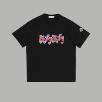 超奇跡の入荷☆ モンクレール コピーおすすめ 春夏2024 SSぶつかり色ハートパッチワーク刺繍スモールロゴ半袖Tシャツ