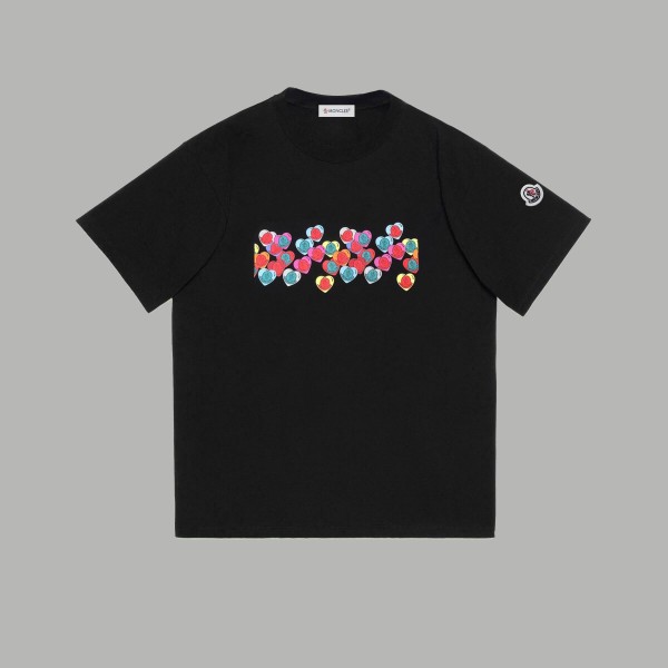 超奇跡の入荷☆ モンクレール コピーおすすめ 春夏2024 SSぶつかり色ハートパッチワーク刺繍スモールロゴ半袖Tシャツ