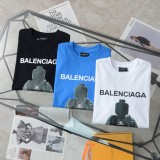 累積売上総額第１位！バレンシアガ スーパーコピー アプリントアルファベットロゴカジュアル半袖Tシャツ
