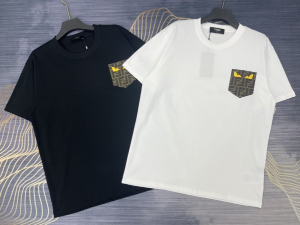 日本未入荷 フェンディ スーパーコピー 2024春夏新作キャラクター刺繍ロゴラウンドネック半袖2色