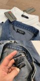 大人気 バレンシアガ コピー Balenciaga新作胸元黒刺繍アルファベットロゴ高品質デニムジャケット2色