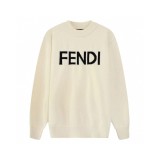 日本未入荷 フェンディ n級品 胸元アルファベットジャカード工芸ヘッダーセーター2色