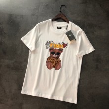 【限定】フェンディスーパーコピー 2024春夏サングラスベアーアルファベットプリント半袖Tシャツ