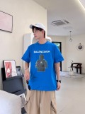 入手困難 バレンシアガ 激安偽物 アプリントアルファベットロゴカジュアル半袖Tシャツ