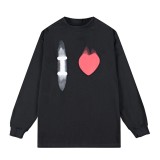 追跡付 バレンシアガ 激安通販 520ハート限定バックネッククラシック刺繍LOGO衛衣長袖Tシャツ