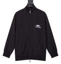 累積売上総額第１位！バレンシアガ n級品 胸元に刺繍のスタンドカラーのスポーツジャケットの制服コート-