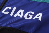 追跡付 バレンシアガ 偽物通販 Balenciaga緑と青のパッチワークスローガン突撃ジャケット