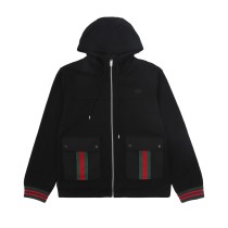 大人気 グッチ 激安偽物 リボンポケット付スタッズジッパーコート