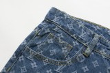 大人気 シュプリーム コピーおすすめ LV&Supreme老花大爆款経典連名シリーズ水洗満印ジーンズ