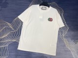 【限定】グッチ コピーおすすめ 2024春夏新作カラー刺繍ロゴラウンドネック半袖Tシャツ2色