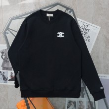 超話題! セリーヌ 激安通販 の新定番ベーシックロゴ刺繍ラウンドネックパーカー