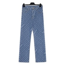 大人気 シュプリーム コピーおすすめ LV&Supreme老花大爆款経典連名シリーズ水洗満印ジーンズ