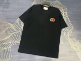 【限定】グッチ コピーおすすめ 2024春夏新作カラー刺繍ロゴラウンドネック半袖Tシャツ2色