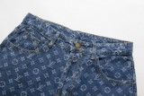 大人気 シュプリーム コピーおすすめ LV&Supreme老花大爆款経典連名シリーズ水洗満印ジーンズ