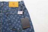 大人気 シュプリーム コピーおすすめ LV&Supreme老花大爆款経典連名シリーズ水洗満印ジーンズ