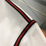 累積売上総額第１位！グッチ n級品 2024新作ロゴ刺繍織りリボンラウンドネック半袖Tシャツ