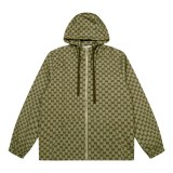 超奇跡の入荷☆ グッチ 激安偽物 のフードを身にまとったダブルGジップジャケットの薄手コート