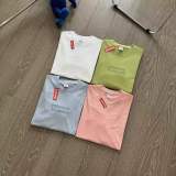 入手困難 シュプリーム スーパーコピー 胸元シンプルアルファベット立体プリント半袖Tシャツ4色