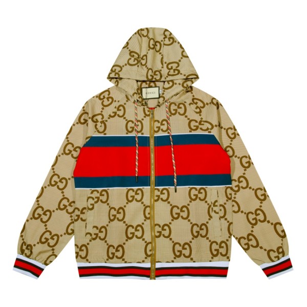 新作 グッチ n級品 バックタイガーダブルGキャップジップジャケット