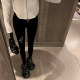 新作 クロムハーツ n級品 十字架ドリルディスクヨガパンツ