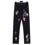 一目惚れ♪ クロムハーツ n級品 合皮工装ハイストリートジーンズ-