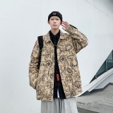 稀少 クロムハーツ コピー 十字架サンスクリットコーナーカップル用春秋満印十字架開襟デニムジャケット