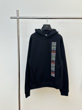 追跡付 ディオール 偽物通販 カラー斜字ラウンドネックパーカー