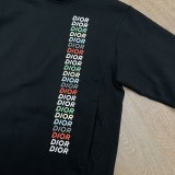 追跡付 ディオール 偽物通販 カラー斜字ラウンドネックパーカー