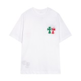 累積売上総額第１位！クロムハーツ スーパーコピー 2024春夏新作クロスレザー刺繍金具半袖Tシャツ