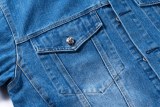 追跡付 クロムハーツ コピーおすすめ ダークブルー限定クロスデニムジャケット