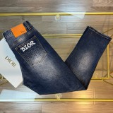 ★超人気 ディオール コピーおすすめ 刺繍プリントアルファベットコーナー同期新品重工水洗いジーンズ