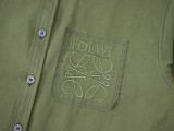 超話題! ロエベ コピー 2024 ssオックスフォード紡績ポケット刺繍シャツ
