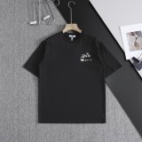 稀少 ロエベ コピーおすすめ 24 SS春夏新作ロエベロゴ刺繍ラウンドネック半袖Tシャツ2色