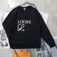 超話題! ロエベ スーパーコピー 新作胸元立体刺繍ロゴカジュアル丸首パーカー