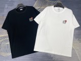入手困難 ロエベ コピー 2024春夏新作刺繍ロゴラウンドネック半袖Tシャツ2色