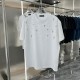 超話題! クロムハーツ 激安偽物 2024 ss新作メタルクロス満天スタードリルカップルカジュアル半袖Tシャツ
